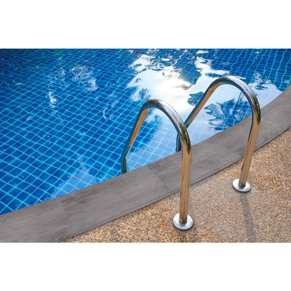 MSI 0.8 in. x 13 in. x 24 in. Lucas Canitia Gray Porcelain Pool Coping (4.33 sq. ft.case) NLUCANI1324