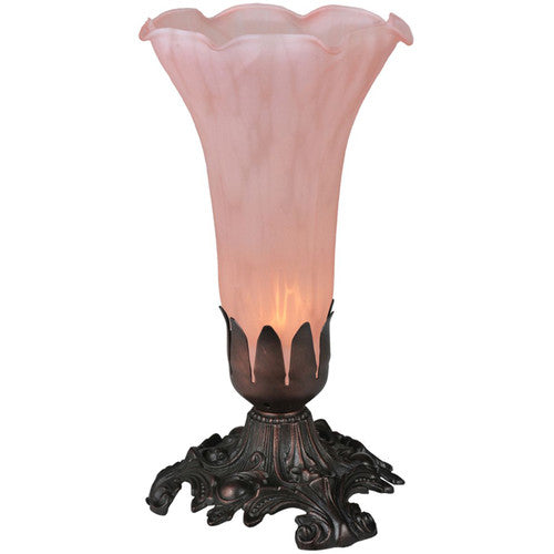 Meyda Tiffany 11235 Stained Glass / Tiffany Accent Table Lamp From The Lilies Collection -