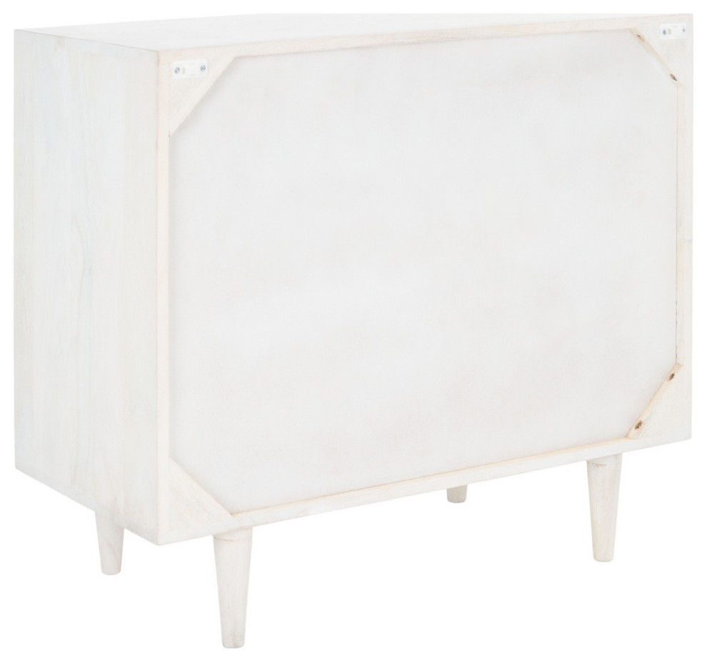 Miller 3 Drawer Chest Whitewash/ Brass   Modern   Accent Chests And Cabinets   by Virgil Stanis Design  Houzz