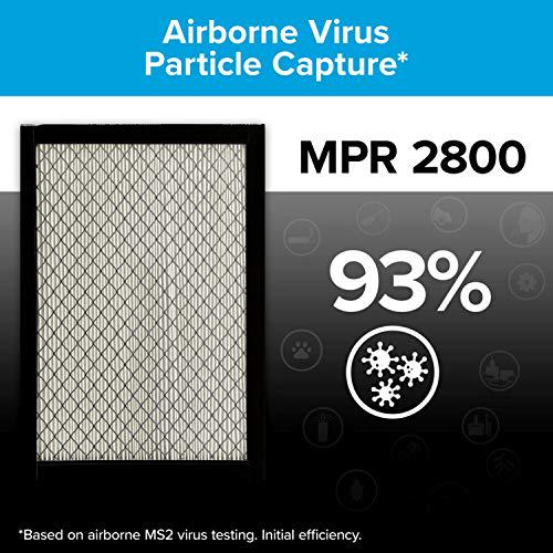 Filtrate Ultrafine Particle Reduction AC Furnace Air Filter， MPR 2800， 16 x 25 x 1-Inches， 2-Pack