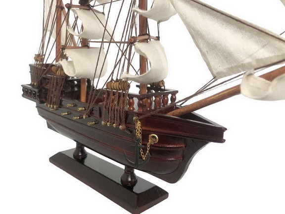 Handcrafted Model Ships Black Falcon White Sails 2...