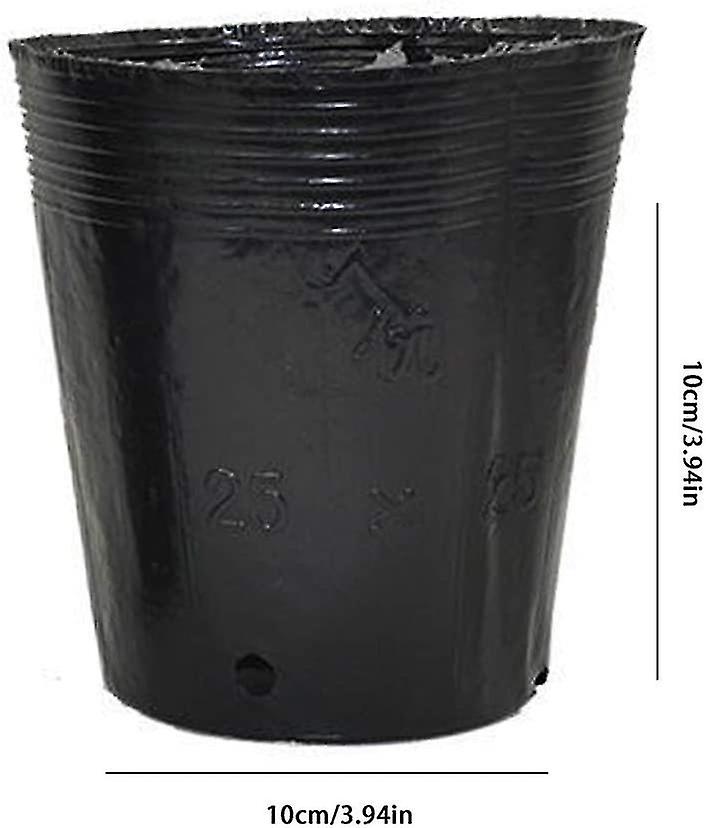 Plastic Nursery Plant Potted Flower Seedling Container Black Raising Bag Plastic Flowerpot Nursery