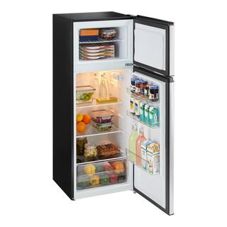 Vissani 7.1 cu. ft. Top Freezer Refrigerator in Stainless Steel Look MDFF7SS