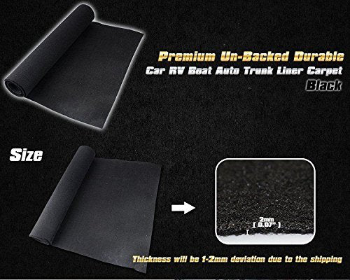 24 inch X 78 inch Universal Black Mat DJ Car Automotive SUB Speaker Box Carpet Trunk Liner