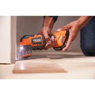 RIDGID 18V Brushless Cordless Oscillating Multi-Tool (Tool Only) and 14-Piece Oscillating Blade Set R86240B-AC24J14