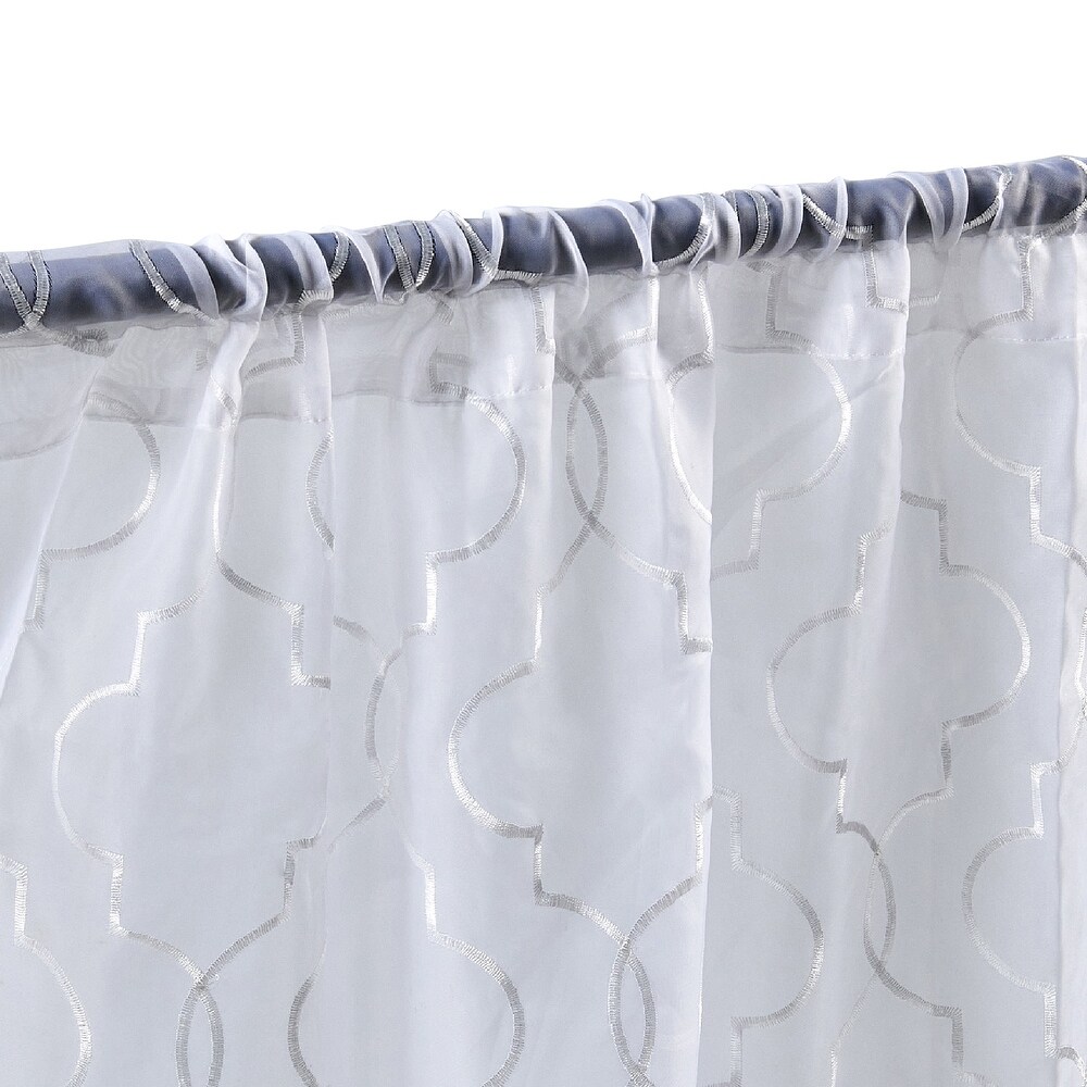 Serenta Kitchen Curtain 3 Pieces Set (Rod Pocket Tier Pair / Valance)   Set of 3