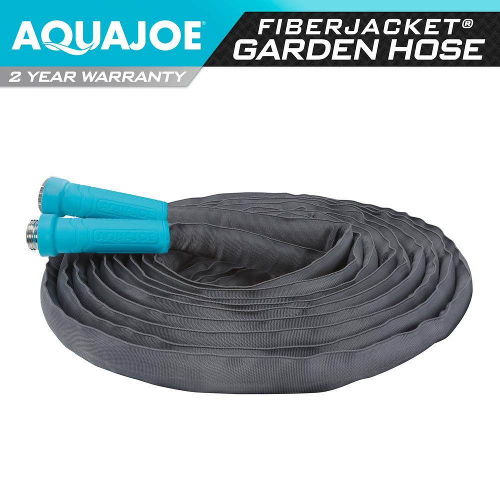 AQUA JOE 58 in. Dia. x 25 ft. Superlight Fiberjacket Max Garden Hose AJFJH25-58-MAX