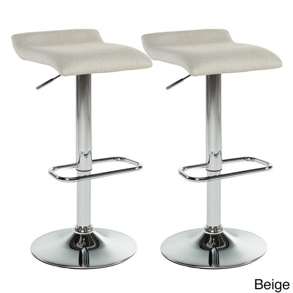 Fabia II Faux-leather or Fabric Adjustable Height Stool (Set of 2)