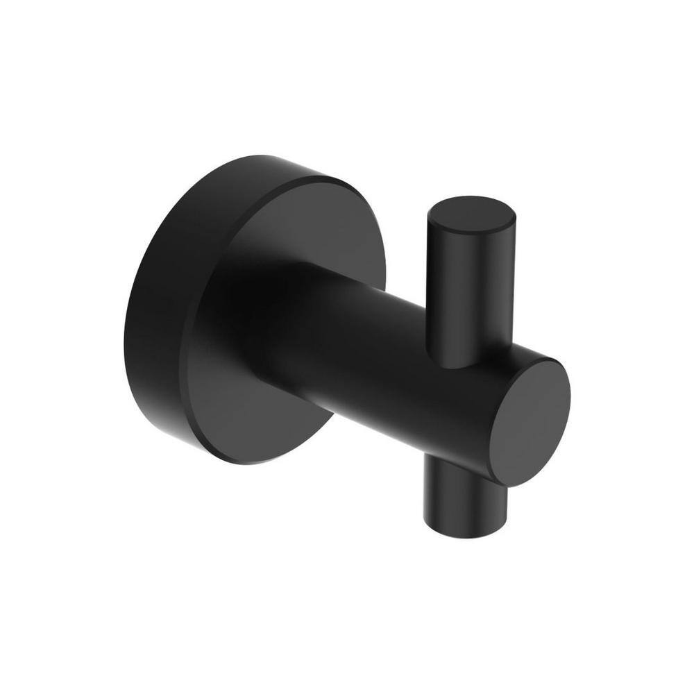 cadeninc Wall Mounted Round Bathroom Robe Hook and Towel Hook in Black (4-Pack Combo) DR-LQHU-034