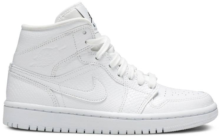 Air Jordan 1 Mid 'White Snakeskin' BQ6472-110