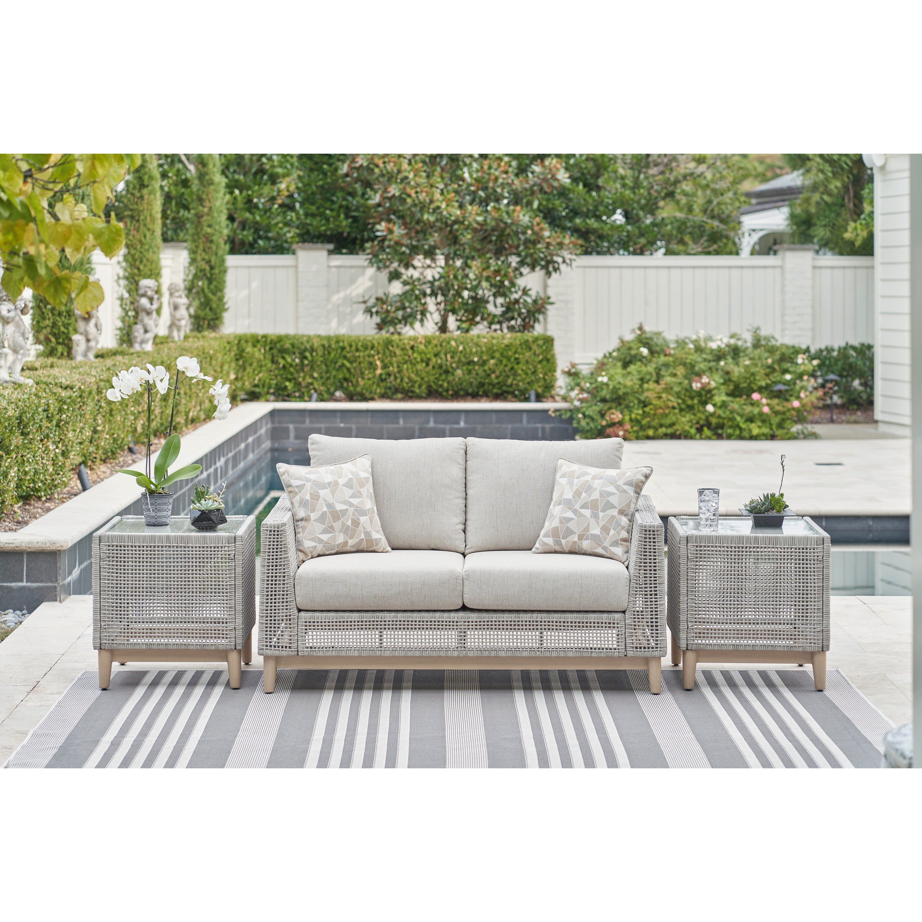 St Barts Open Weave  60 Love Seat