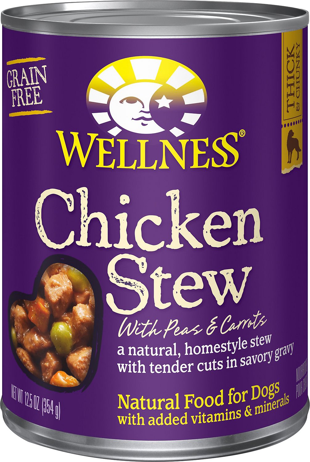 Wellness Chicken Stew With Peas and Carrots Grain Free Wet Dog Food