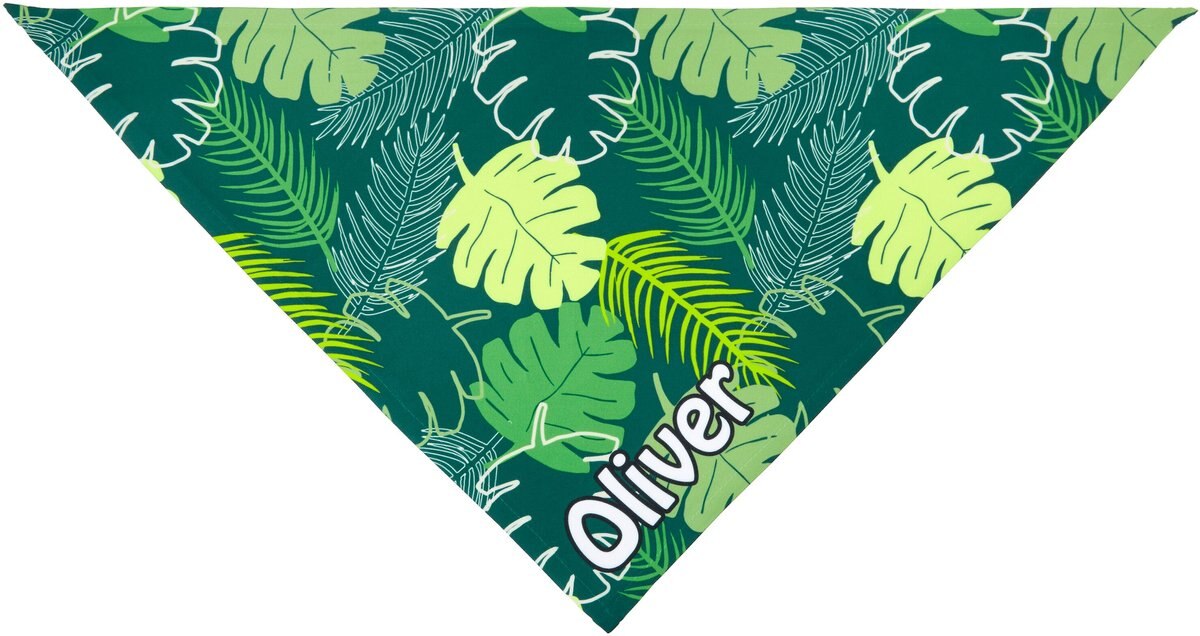 Frisco Tropical Palms Personalized Dog and Cat Bandana