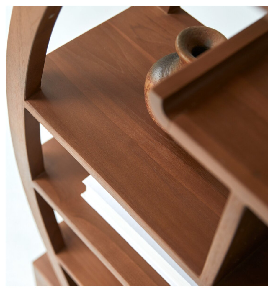 Teak Decorative Bookcase  Tikamoon Sphere Bi Ying Yang   Asian   Bookcases   by Oroa   Distinctive Furniture  Houzz