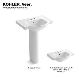 KOHLER Veer Vitreous China Pedestal in White K-R5246-0