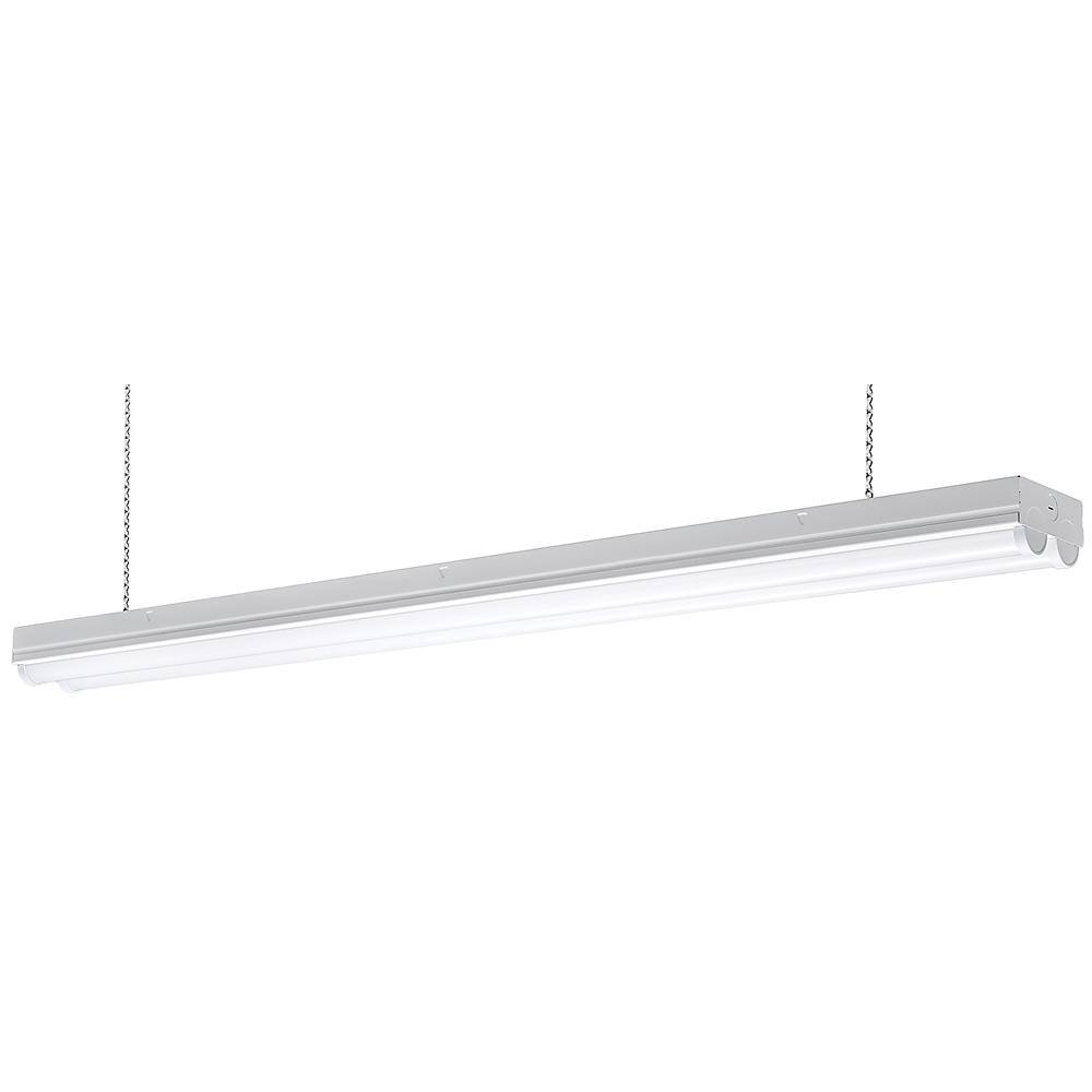 Commercial Electric 4 ft. 225-Watt Equivalent Integrated LED White Strip Light Fixture 4000K Bright White High Output 4500 Lumens (4-Pack) 55603191-A-4PK