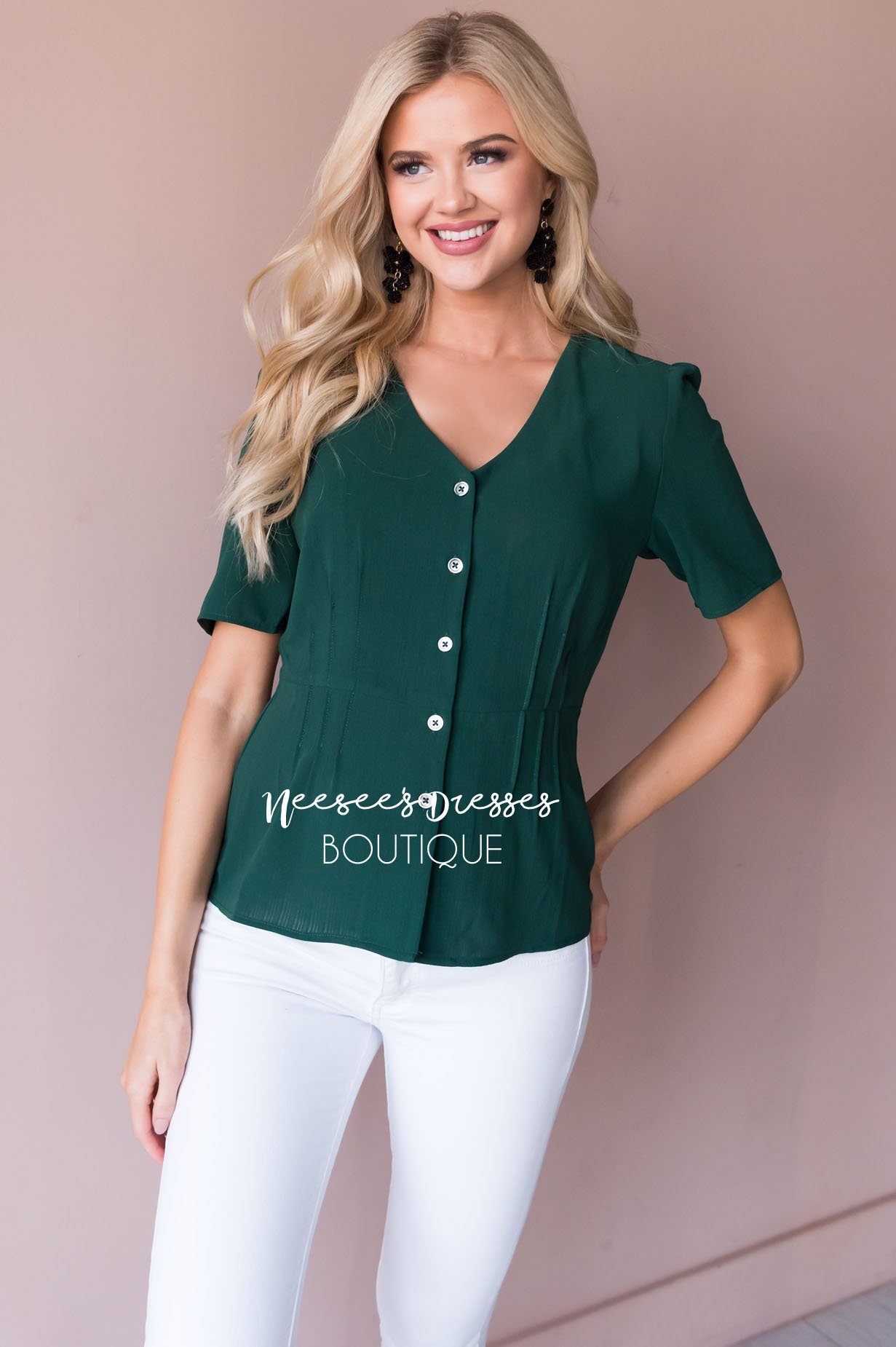 Classic Peplum Modest Blouse