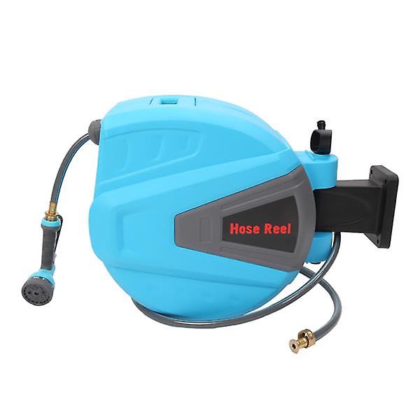 100' Retractable Water Garden Hose Reel Auto Wall Mounted W/spray Gun 50387