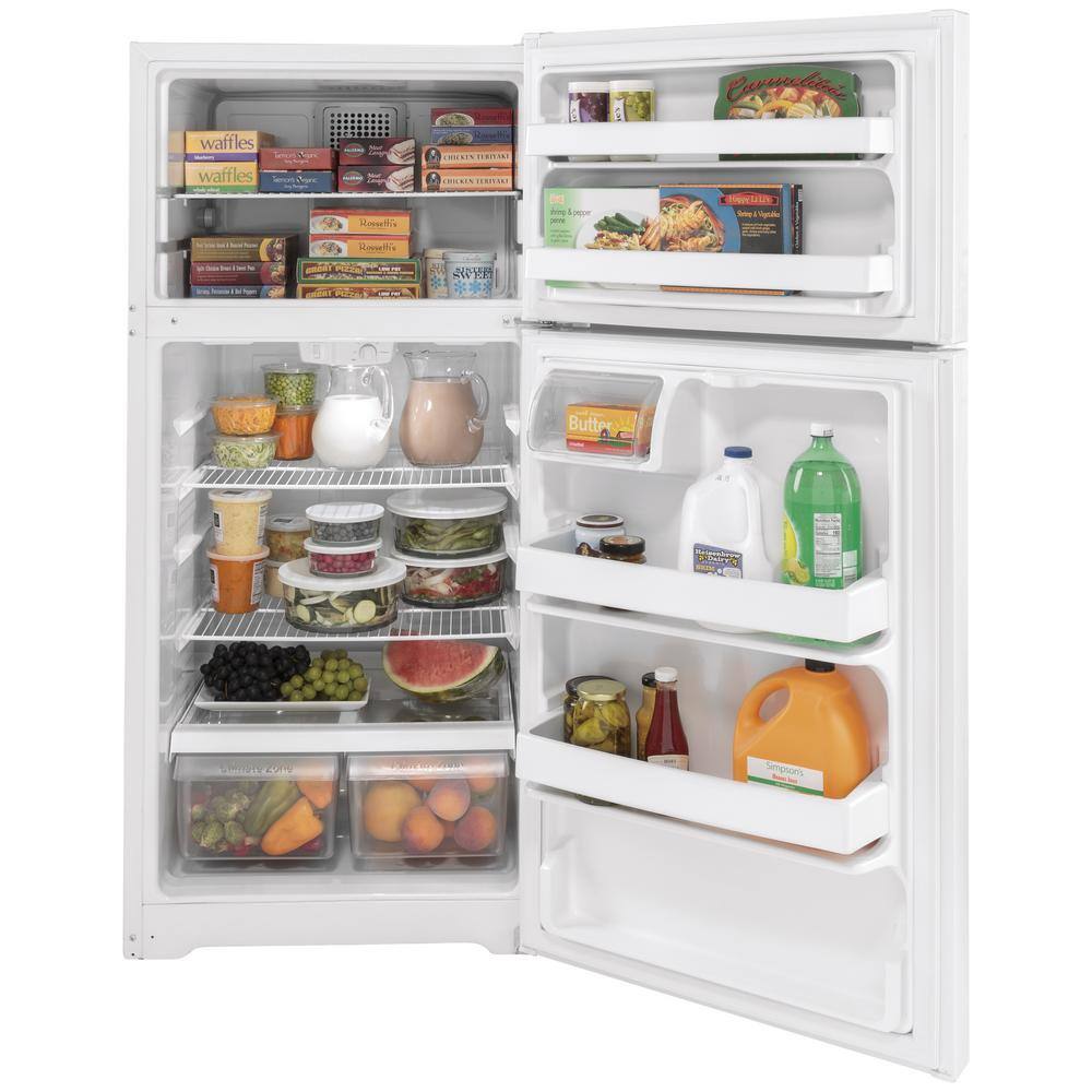 GE 15.6 cu. ft. Top Freezer Refrigerator in White GTS16DTNRWW