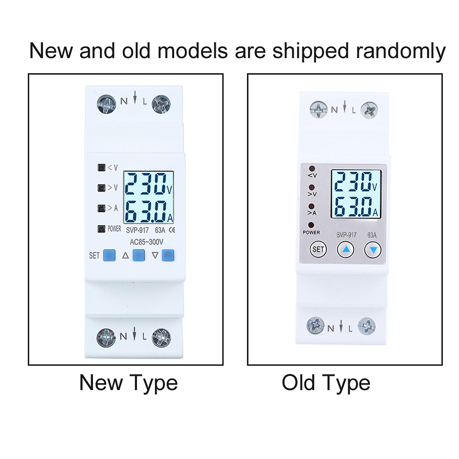 Voltage Protector Single Phase Auto Recovery Protective Device With Voltage Current Power Display(63a )