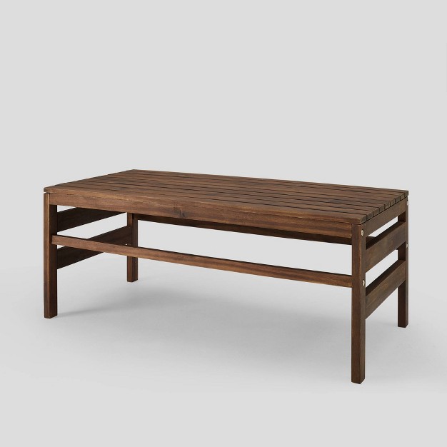 Outdoor Acacia Wood Slatted Coffee Table Saracina Home