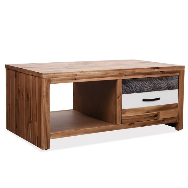 vidaXL Coffee Table Solid Acacia Wood 35.4