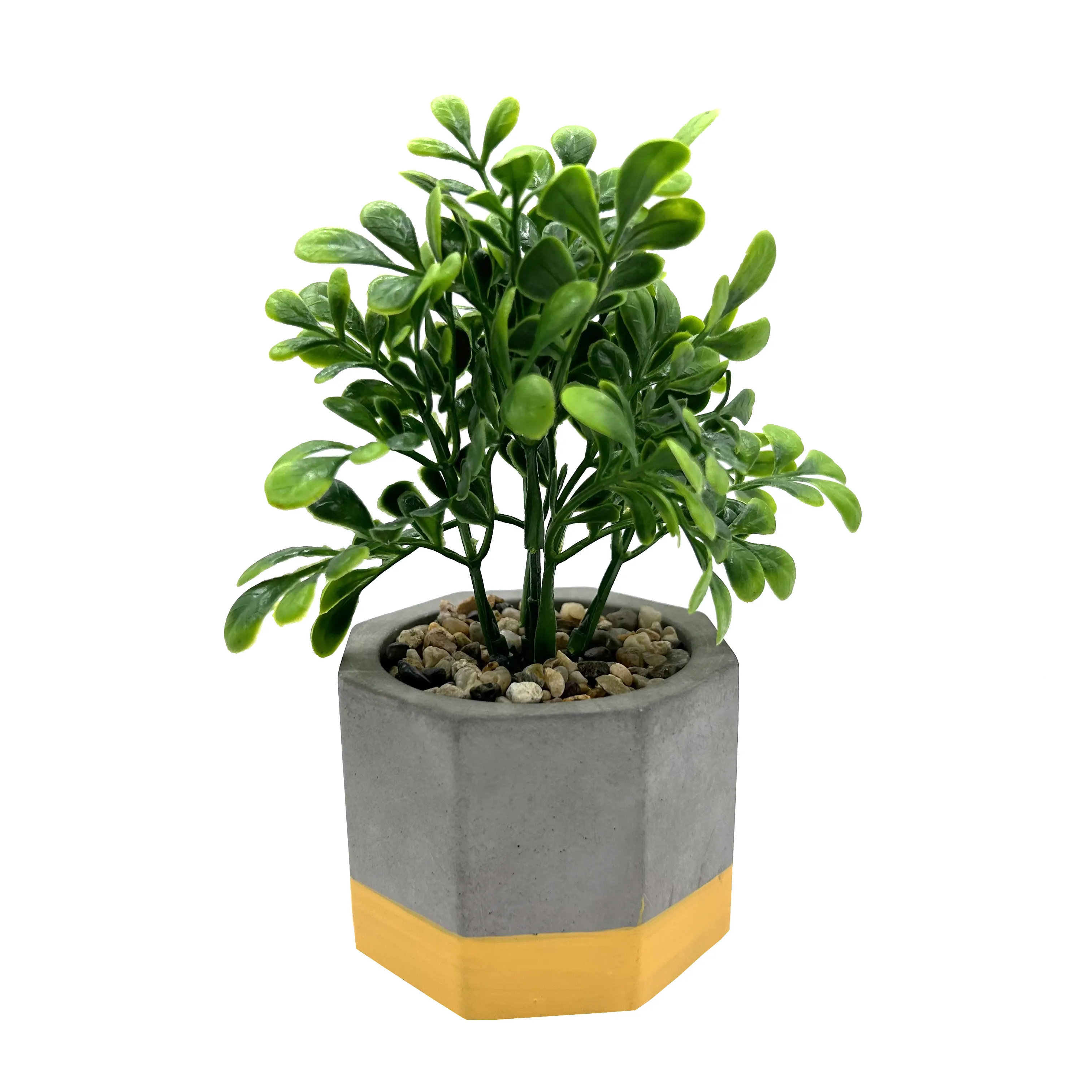 Garden Supplies Two tone Cement Artificial Flowers Plant Pots for Garden Ornaments