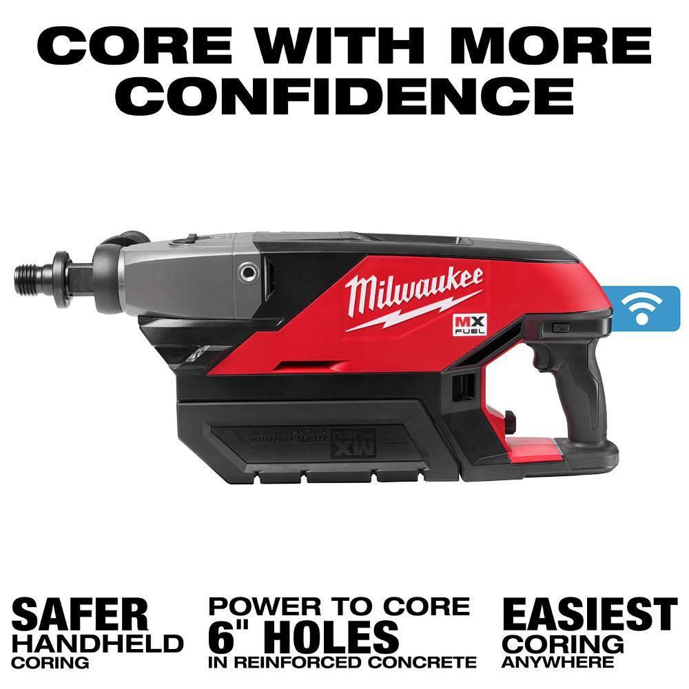 MW MX FUEL Lithium-Ion Cordless Handheld Core Drill Kit with 2 Batteries and Charger MXF301-2CP