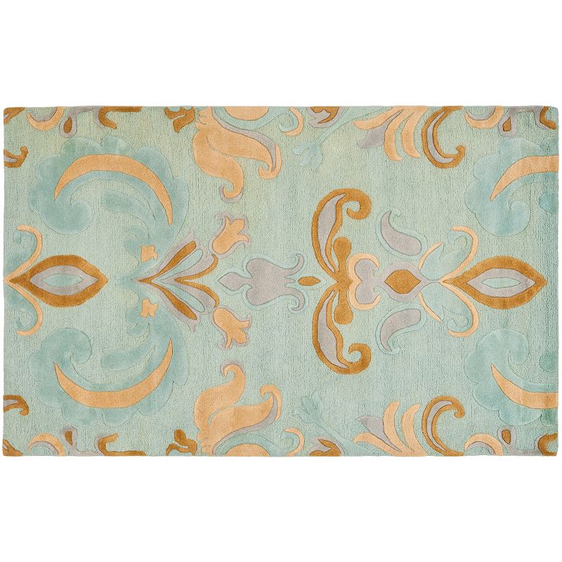 Safavieh Soho Blue Floral Rug - 7'6 x 9'6