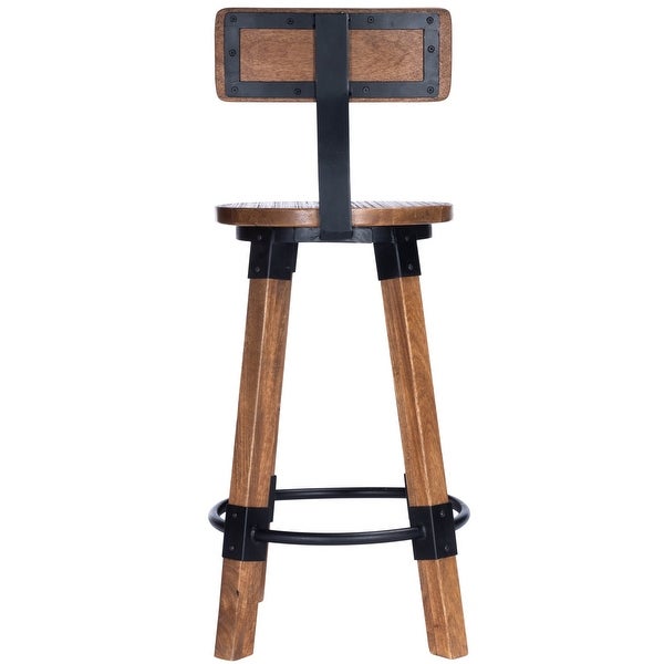 Sturdy Wood and Metal Counter Stool - 37.75