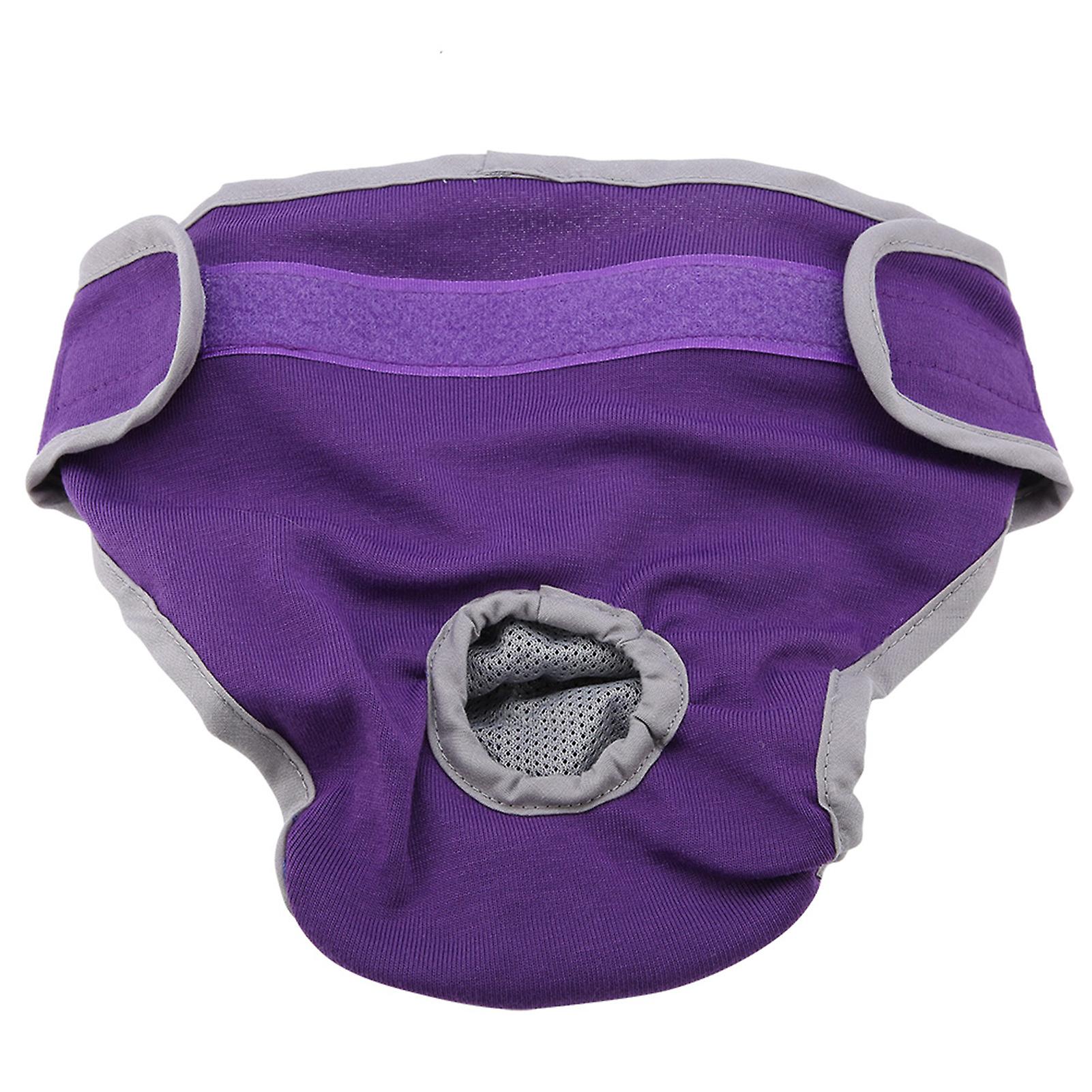 Dog Polyester Pants Puppy Underwear Female Physiological Pants Pet Sanitary Diaper (purple Xl)