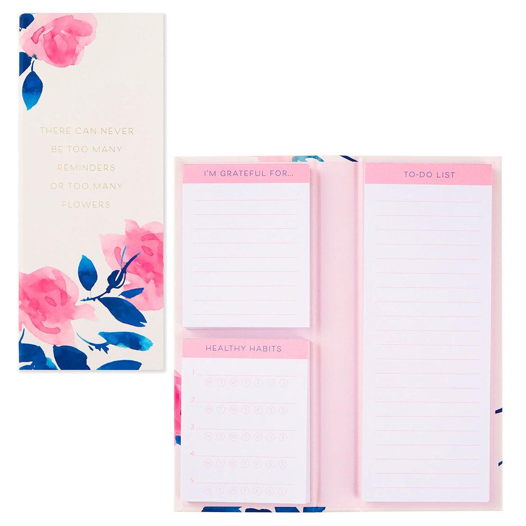 Hallmark  Watercolor Roses Folio and Memo Pad Set