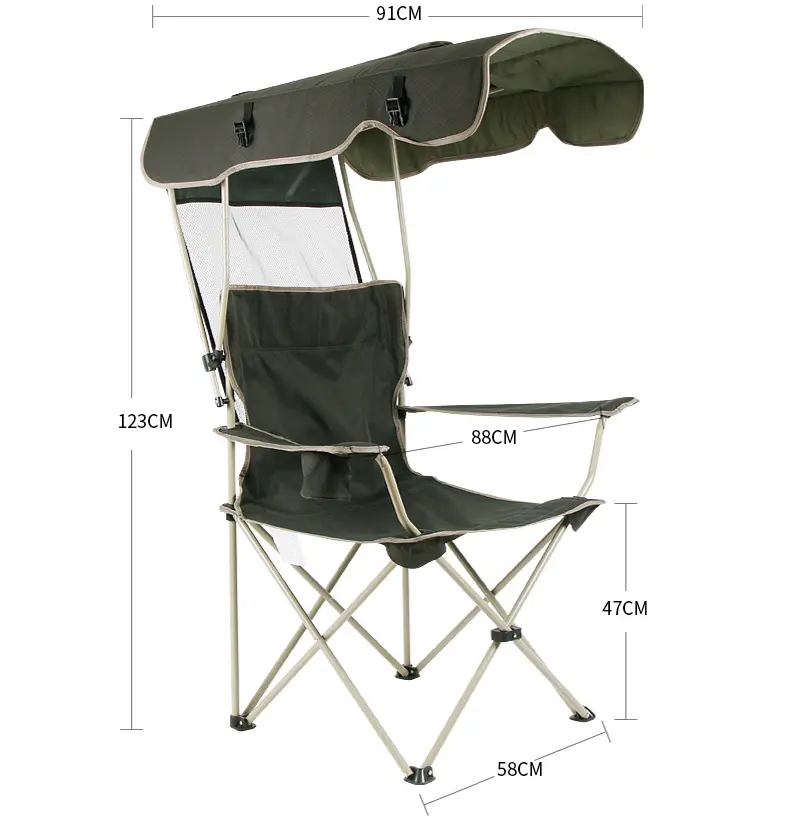 Your city Outdoor Canopy Chair Durable Folding Seat For Camping Hiking Picnic Fishing