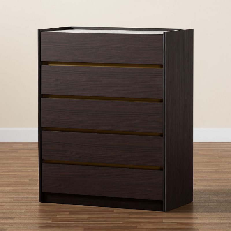 Baxton Studio Walker 5-Drawer Dresser