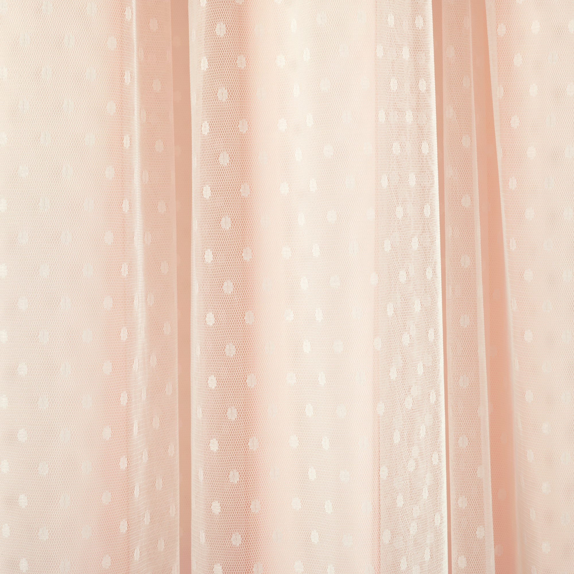 Cottage Polka Dot Sheer Window Curtain Panel Set