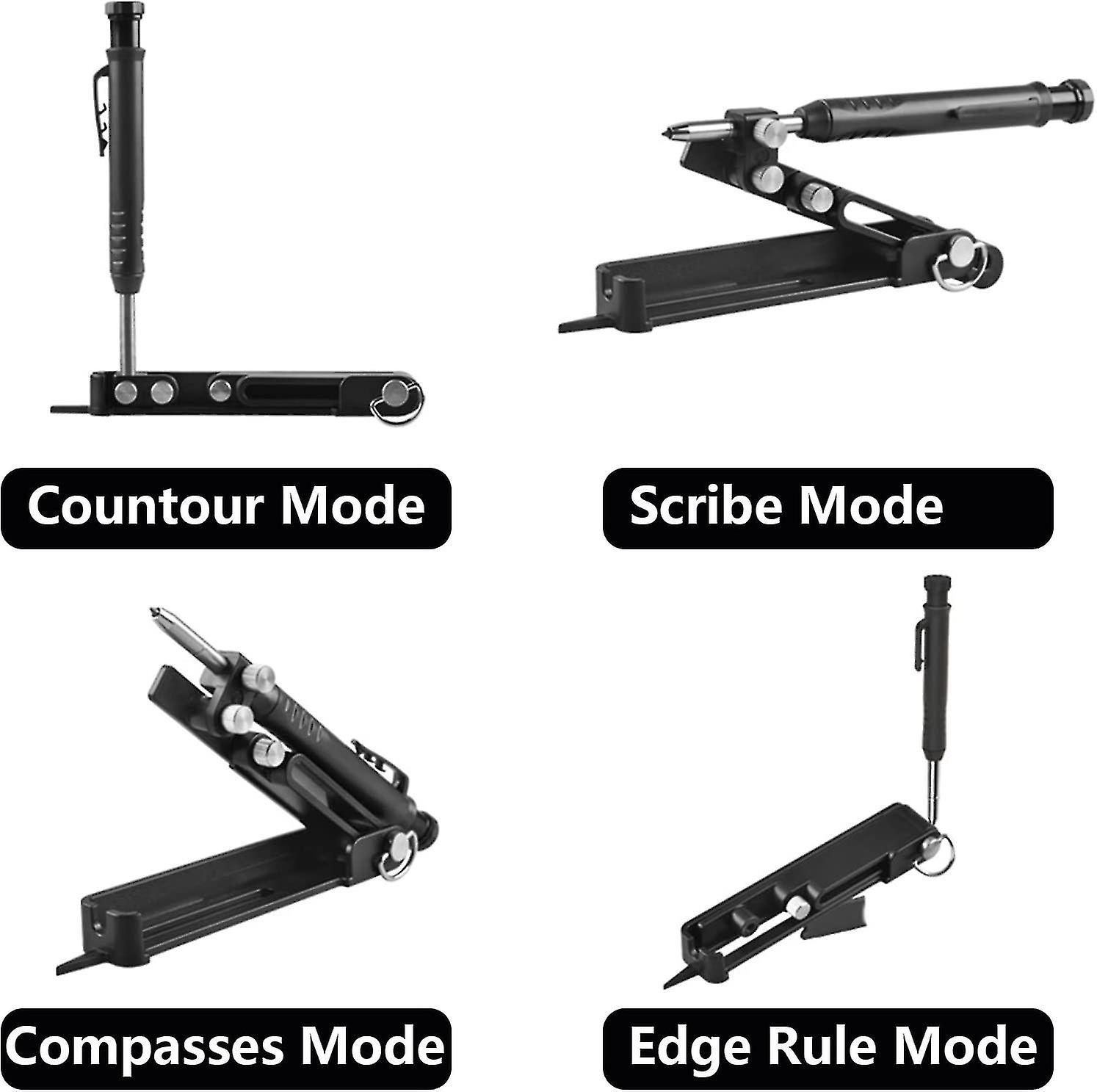 Multifunction Profiler Scribing Tool Measuring Gauge Ruler Contour Gauge Woodworking Scribe Tool Corner Measuring Tool