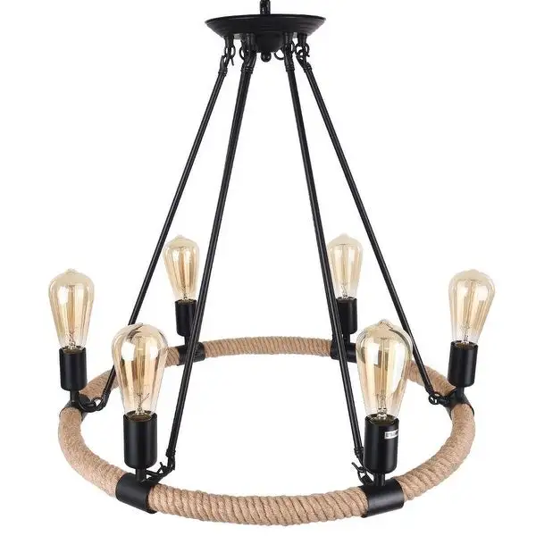 Modern Farmhouse Wagon Wheel Light Fixture Shopping - The Best Deals on Chandeliers