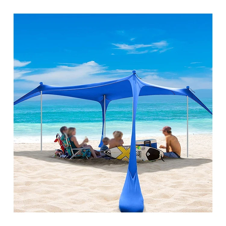 UV protection folding portable canopy beach tent  heavy duty beach tent sun shade shelter  beach wind tent