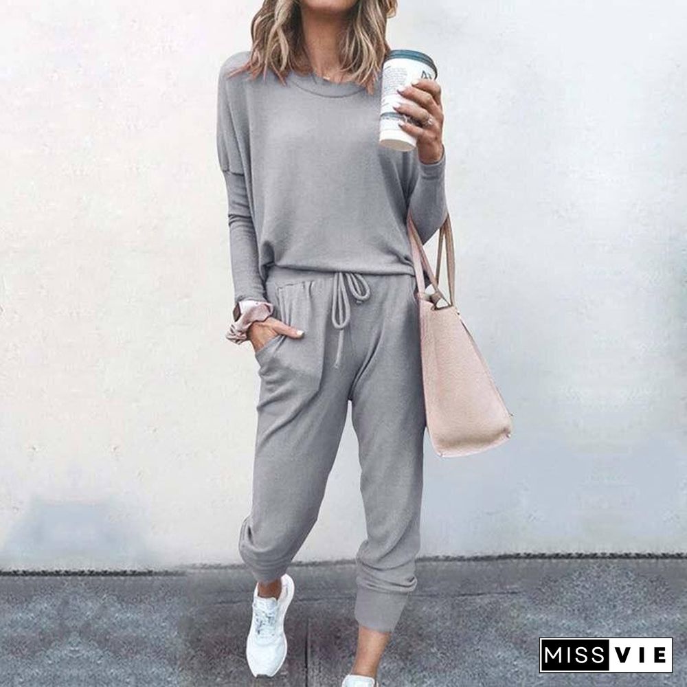 Spring Casual Sweat Suits Woman Tracksuit Pants Two Piece Set Women Outfits Jogging Suits Female Tracksuit Set 2 piece