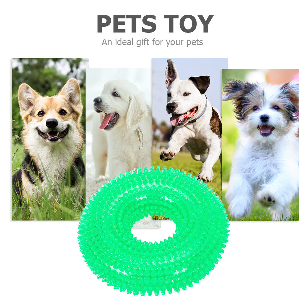 LECHONG 3 Pack Squeaky Dog Toys Ball for Aggressive Chewers， Durable Puppy Chew Toys for Small Medium Large Dogs