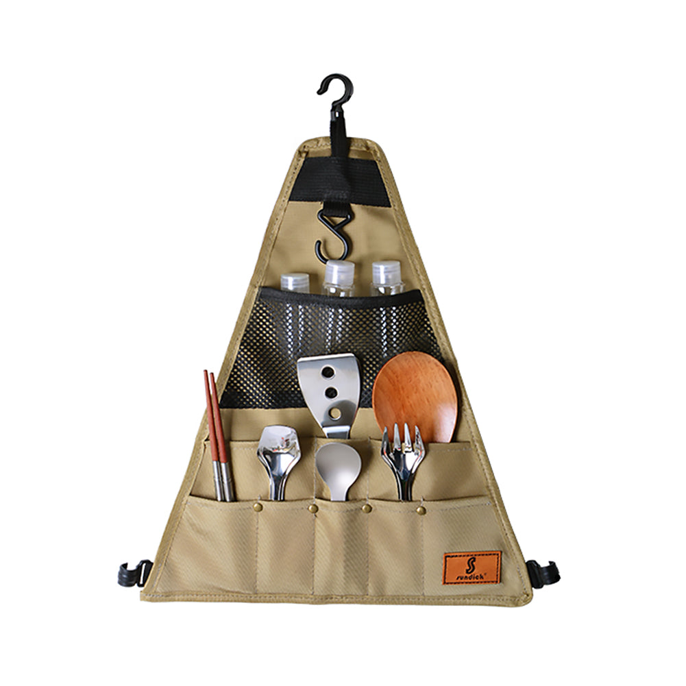 Waterproof 900D Oxford Fabric Camping Tableware Storage Bag (A Triangle)