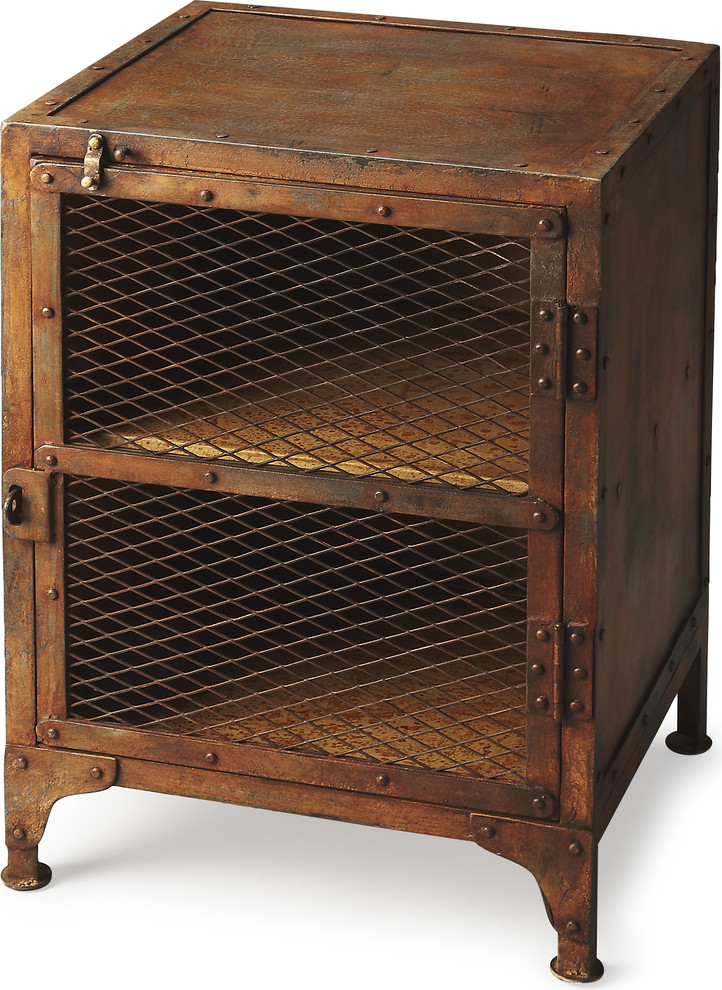 Butler Lucas Industrial Chic Chairside Chest   Industrial   Side Tables And End Tables  Houzz