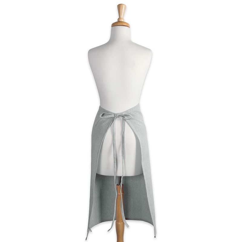 30 Artichoke Blue Solid Pattern Chambray Bistro Apron with Pocket