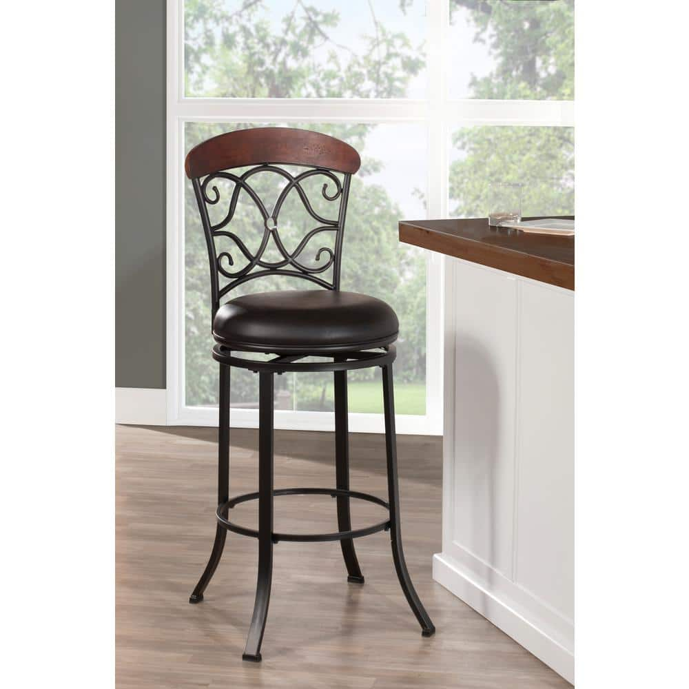 Hillsdale Furniture Trevelian 30 in. Dark Coffee Bar Stool 63507