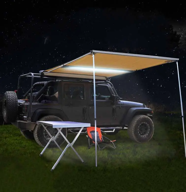 outdoor camping waterproof side awning 4X4 car roof side shade aluminum frame camper off road SUV