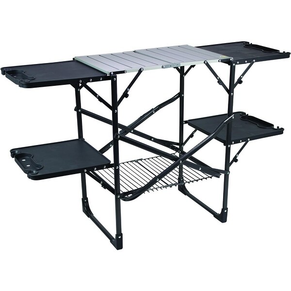 Outdoor SlimFold Cook Station，Portable Camp Kitchen Table