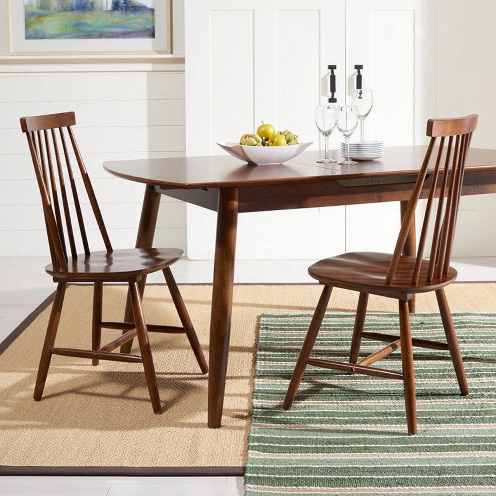 Yondale Dining Chair  Set of 2  Walnut   Midcentury   Dining Chairs   by Rustic Home Furniture Deco  Houzz