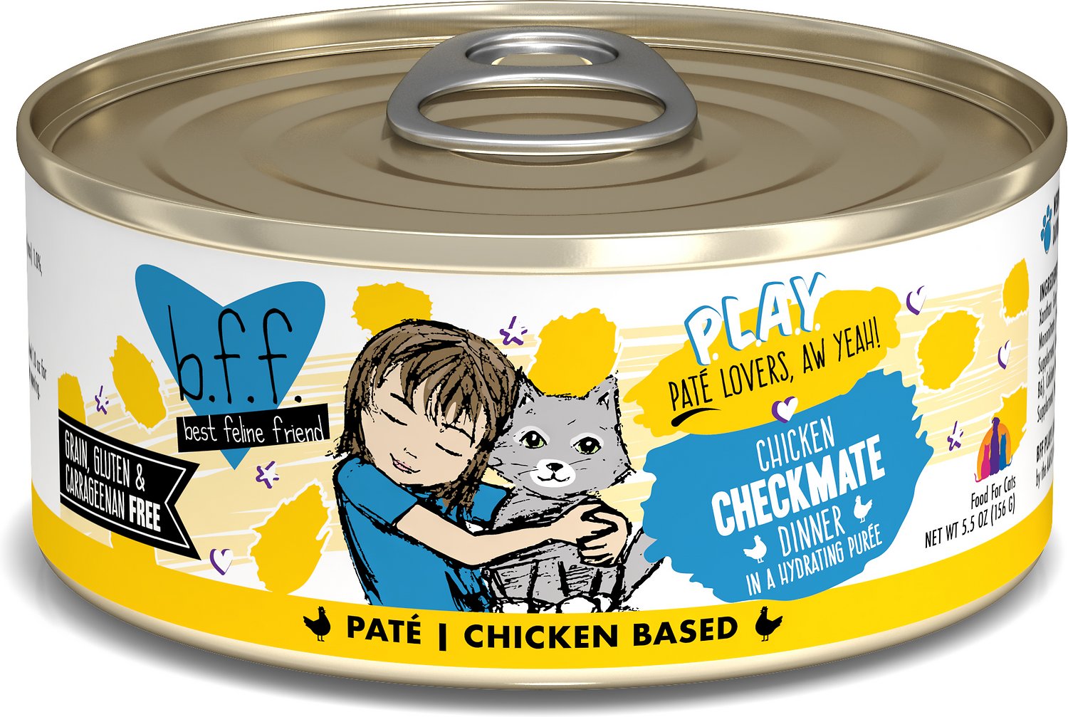 Weruva Cat BFF Play Pate Lovers Chicken Checkmate Dinner In A Hydratin