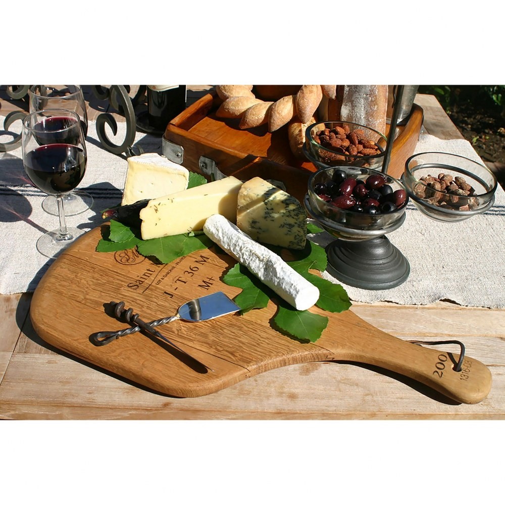 French Oak Cheese Board in Shellac Serving Cheese Trays and Boards 13.5-inches Wide Material French Oak Bailey Street Home 2499-Bel-3380169