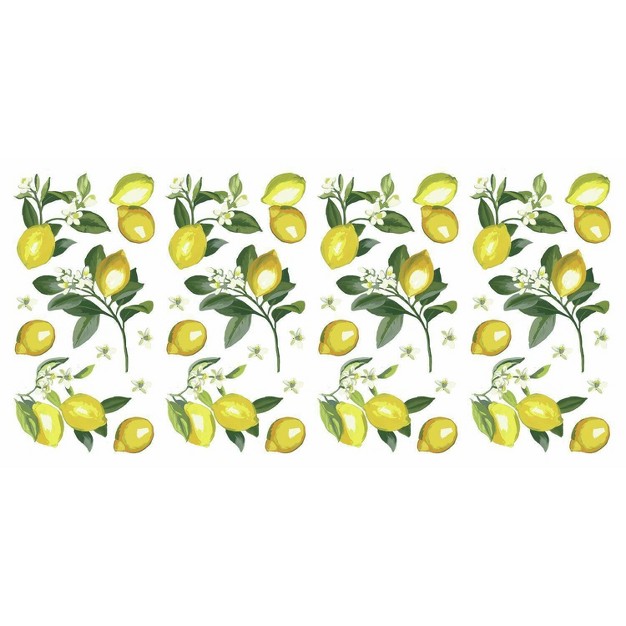 Lemon Peel And Stick Wall Decal Yellow green Roommates